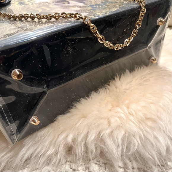 Dior Tote Shopping Tote with PVC Cover & Crossbody Chain Star Dior Star Charm - Picture 8 of 11